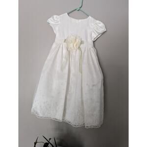 Bonnie Jean 5 White embroidered party dress